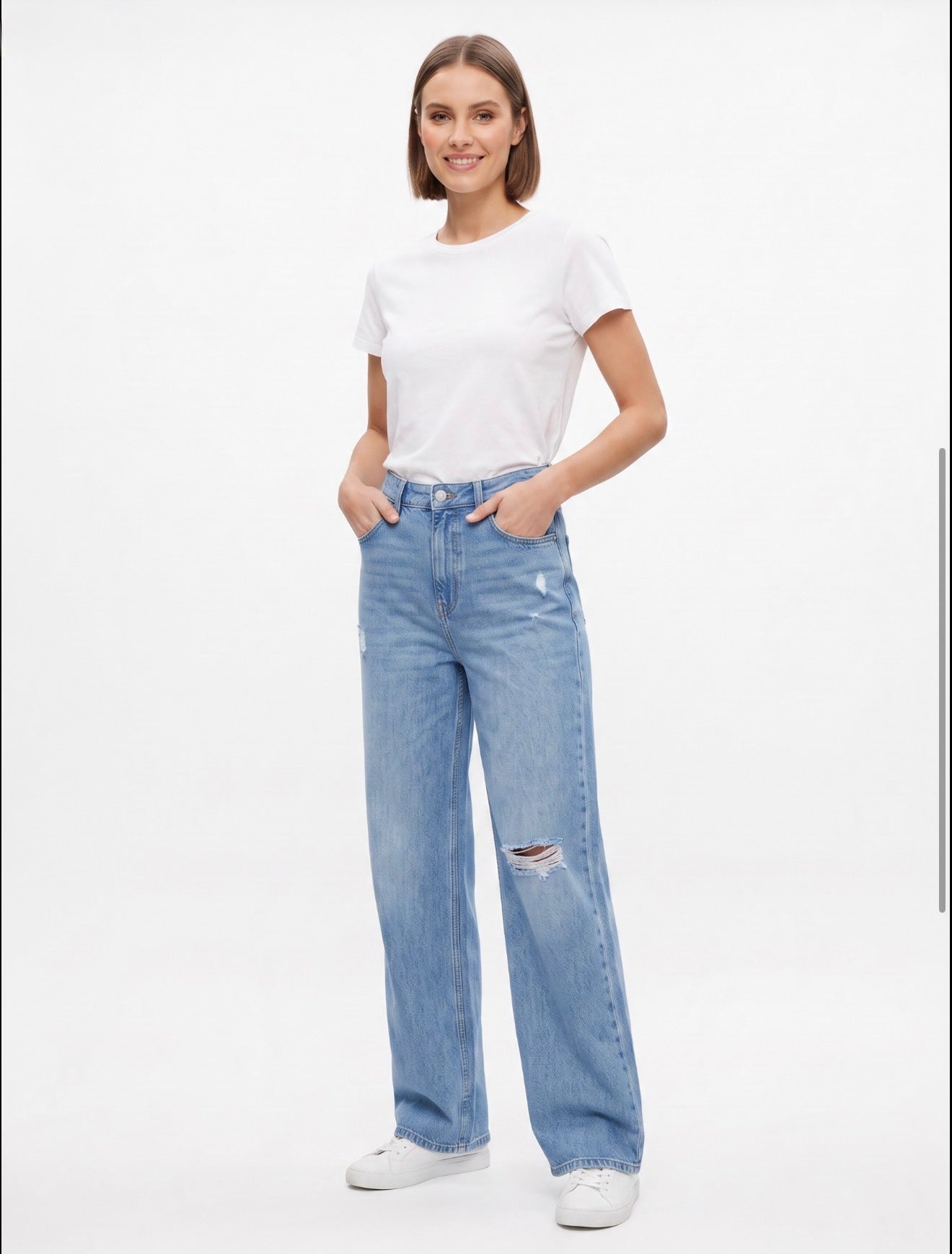 Ripped Wide Leg