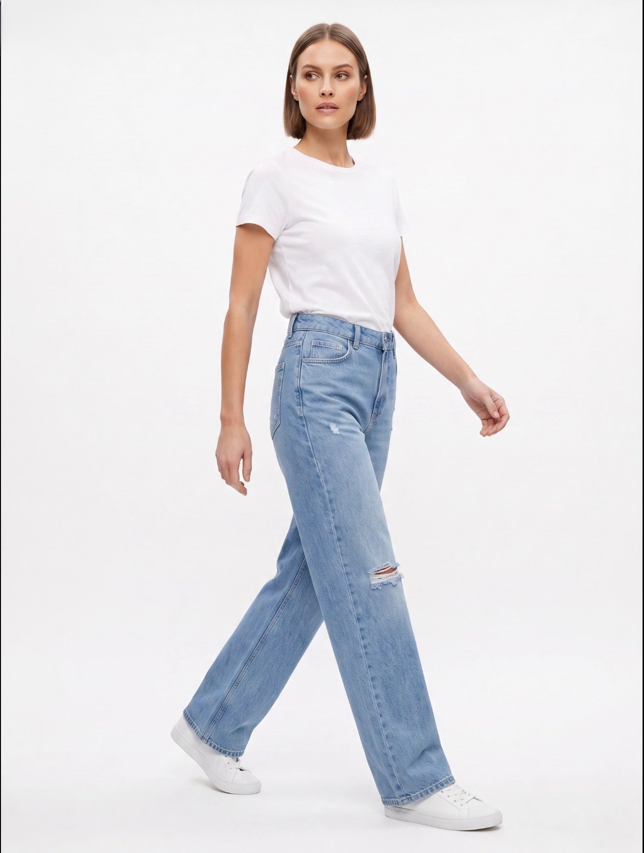 Ripped Wide Leg