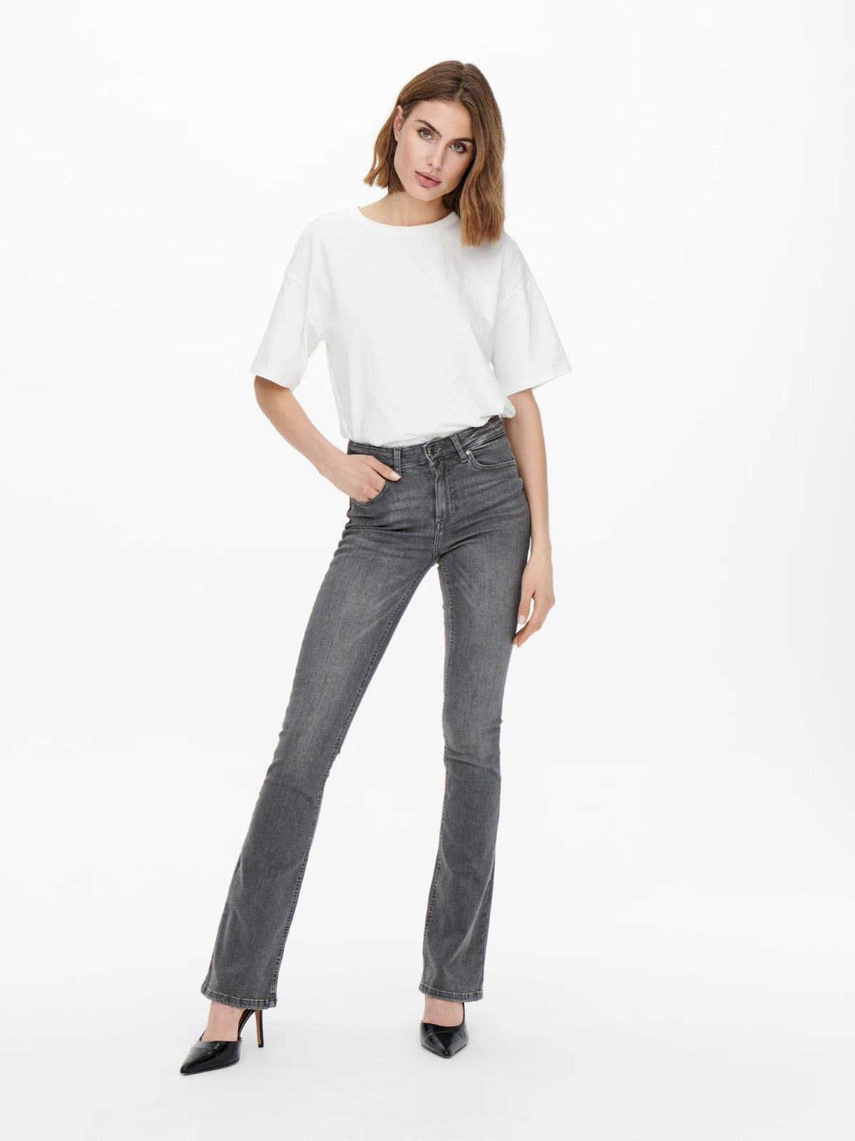 Mid Grey Boot Cut
