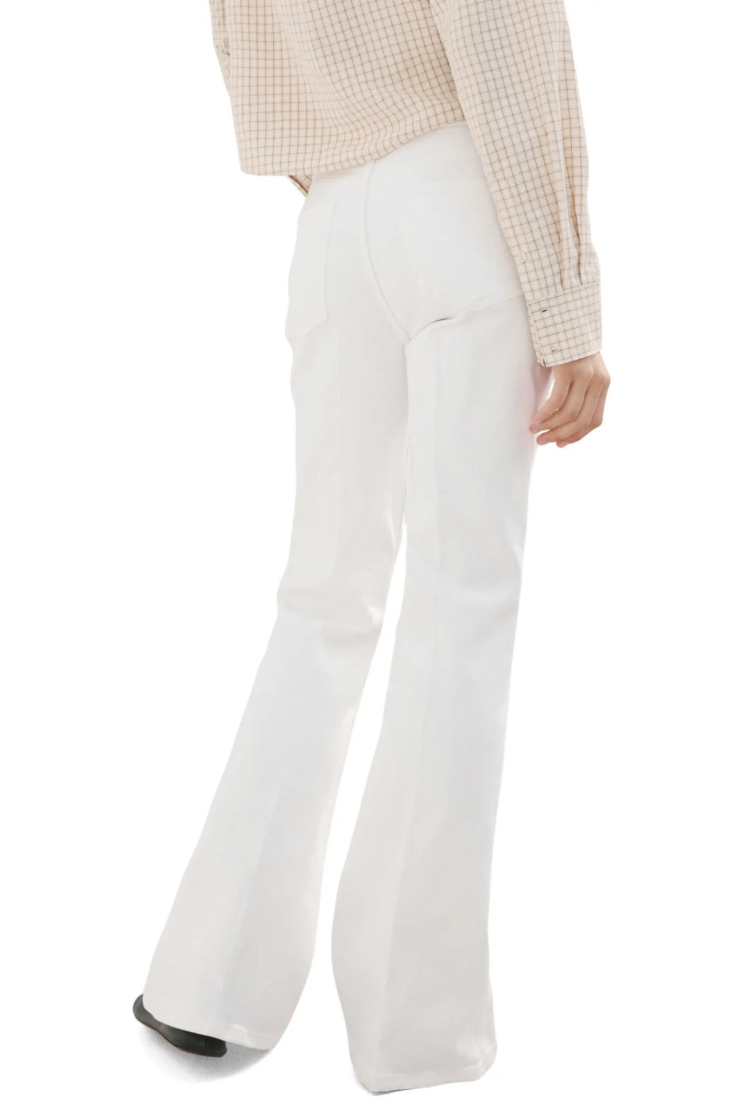 White Bootcut Jeans