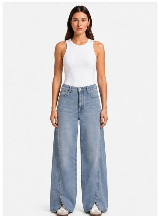 Barrel Wide Leg ( Split Hem )