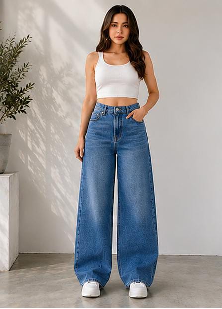 Classic Blue Wide Leg