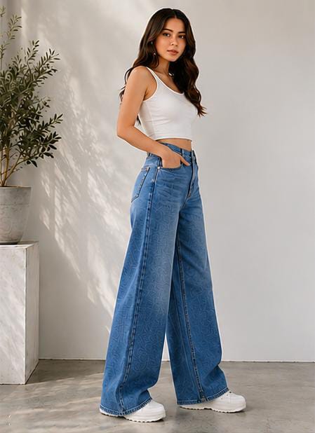 Classic Blue Wide Leg