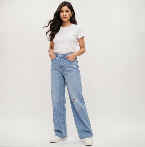Ripped Wide Leg