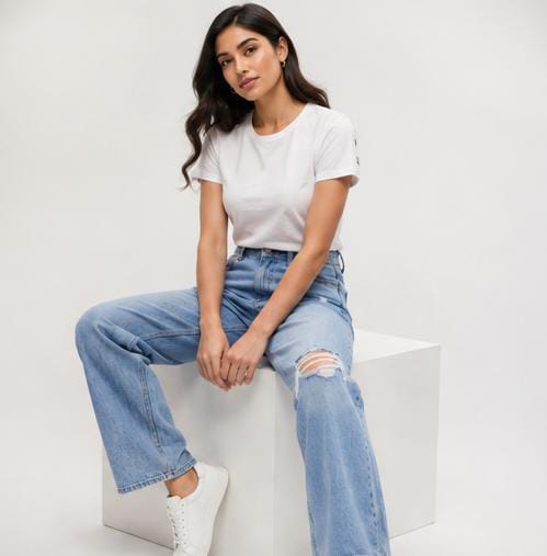 Ripped Wide Leg
