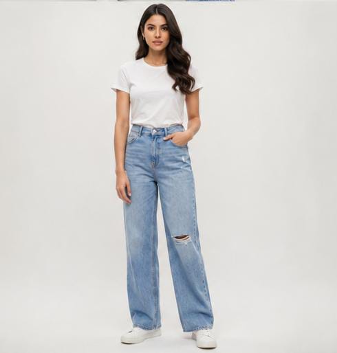 Ripped Wide Leg